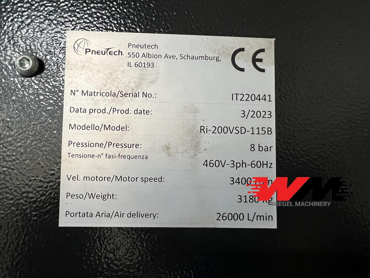 Used 220 HP VSD Air Compressor (1 of 2)