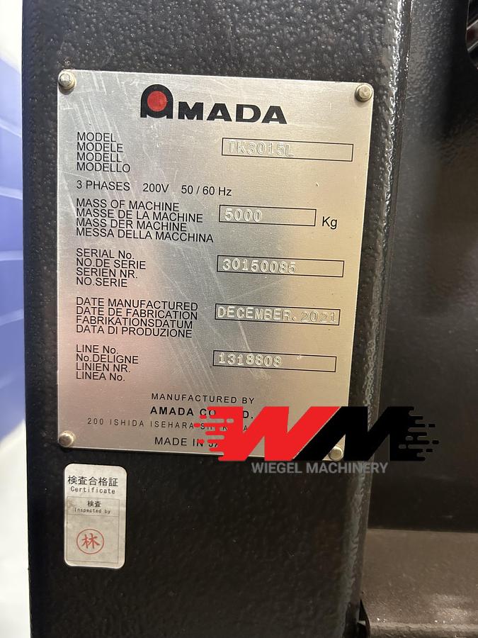 Used 22’ Amada TK 3015L Parts Sorter