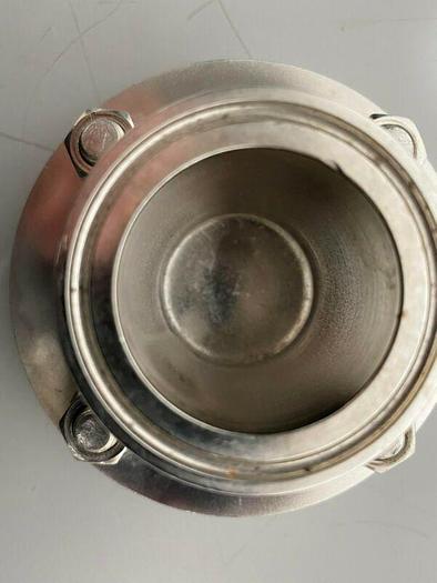 Used Stainless Steel 4" Flange w/ 1 1/2" Sanitary Fitting