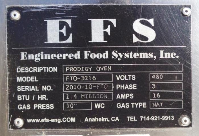 Used Oven, Belt, 34" X 12', EFS, Mdl FTO-3216, Gas-Fired, S742513 #S742513