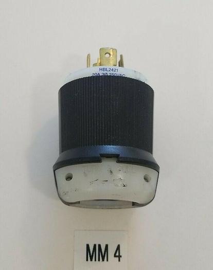 Used *PREOWNED* Hubbell HBL2421 Male Connector 20A 3Ø 250VAC + FAST SHIPPING!
