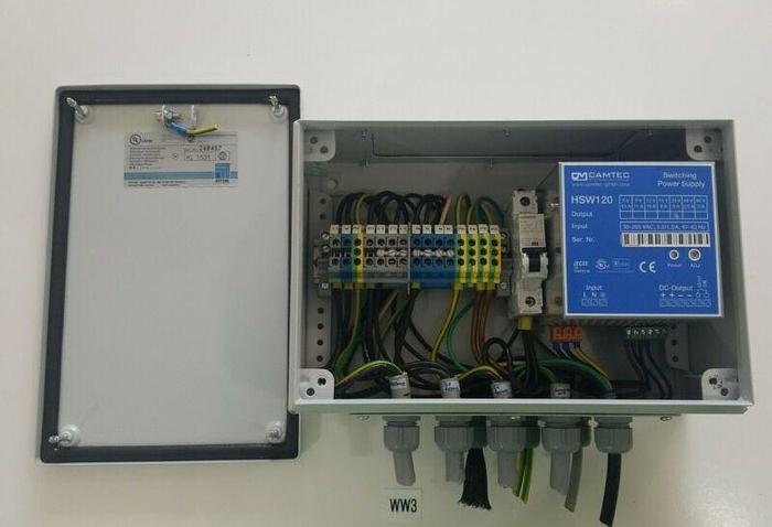 Used *PREOWNED* RITTAL TERMINAL BOX KL1531 + CAMTEC HSW120 POWER SUPPLY & SIEMENS