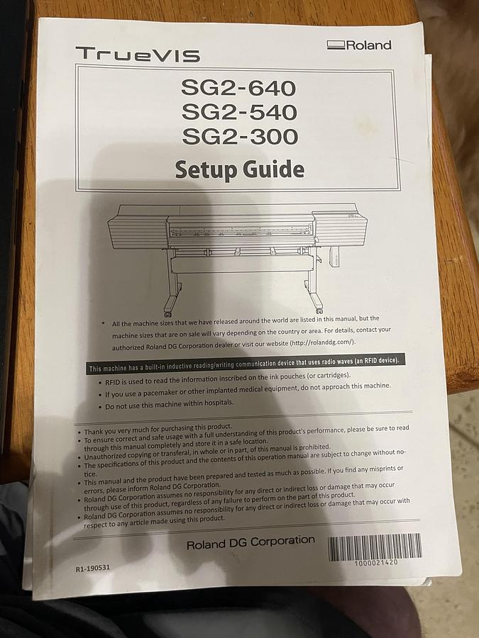 Used 2021 Roland TrueVis SG2 300