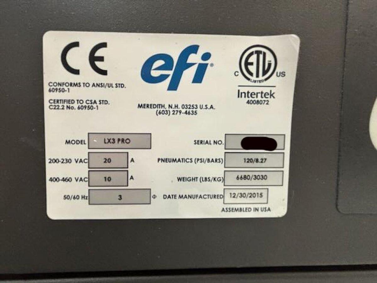 Used 2015 EFI-VUTEk LX3 Pro LED