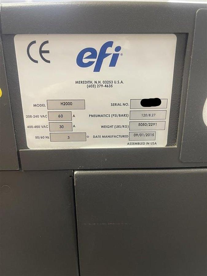 Used 2015 EFI-VUTEk H2000