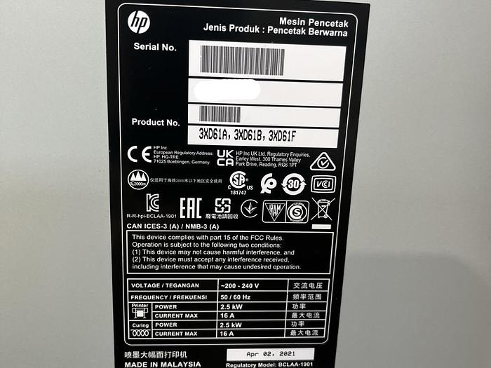 Used 2021 Hewlett-Packard Latex 800W