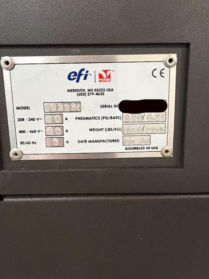 Used 2011 EFI-VUTEk GS3250