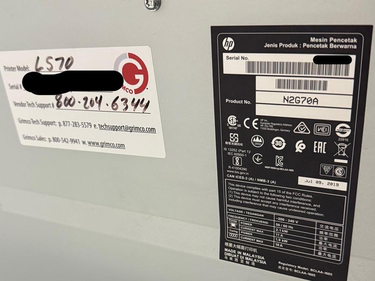 Used 2019 Hewlett-Packard Latex 570