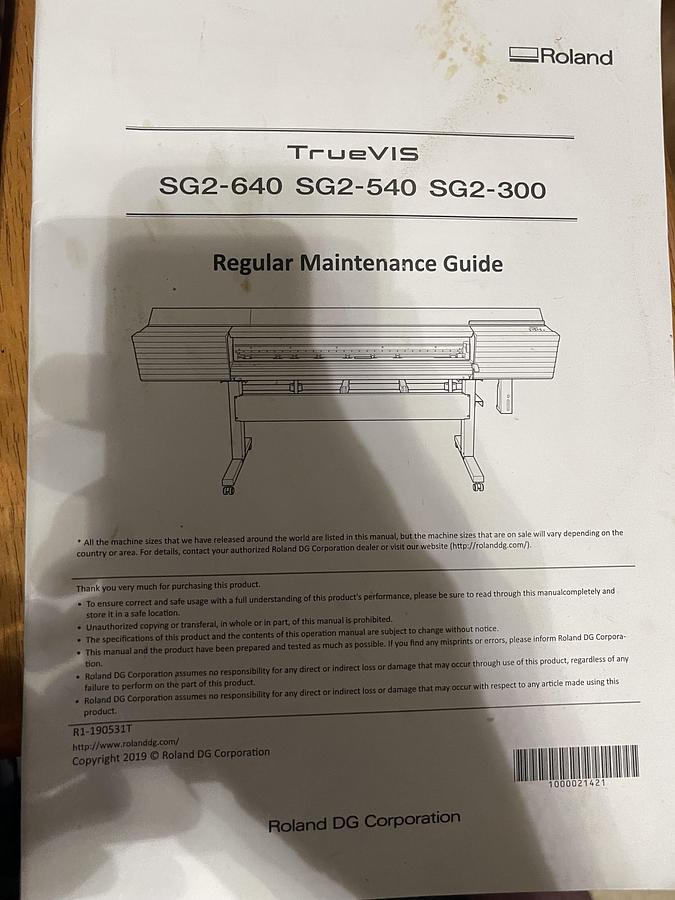 Used 2021 Roland TrueVis SG2 300