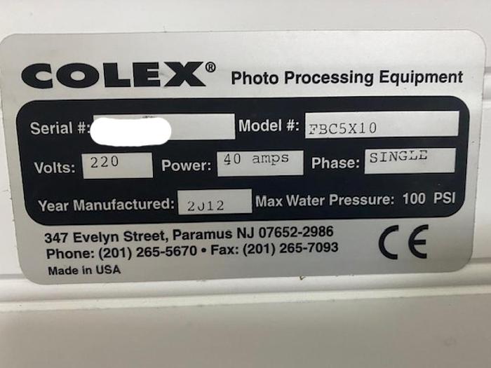 Used 2012 Colex FBC 5x10