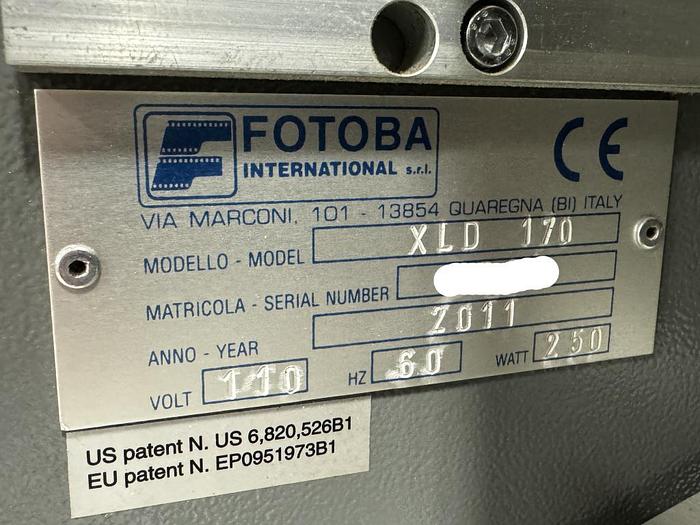 Used 2011 Fotoba XLD 170