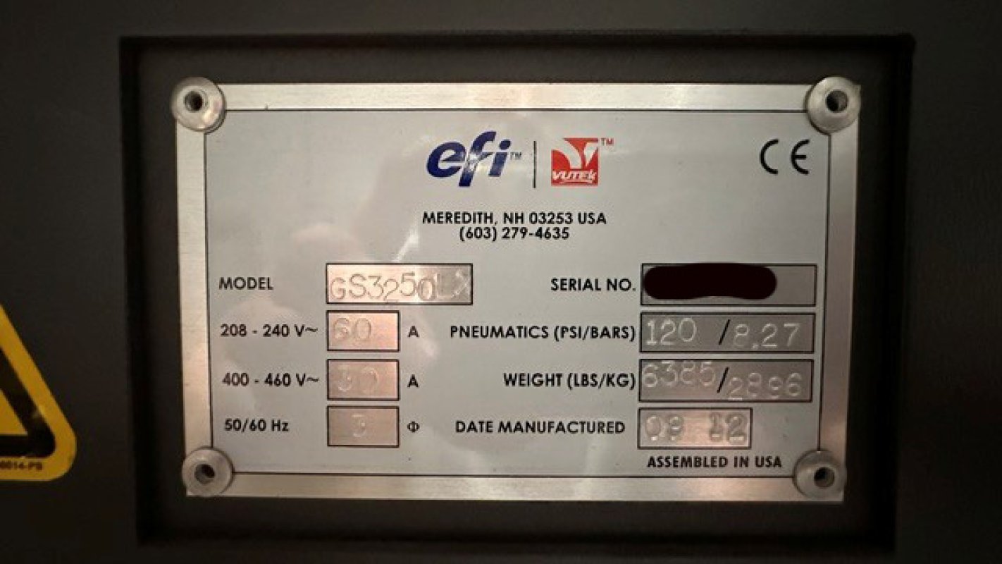 Used 2012 EFI-VUTEk GS3250LX