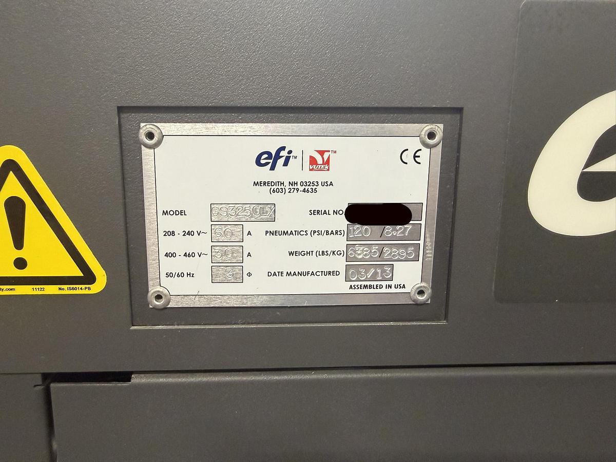 Used 2016 EFI-VUTEk GS 3250LX PRO