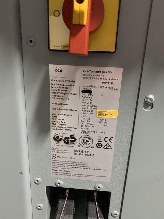 Used 2019 Oce Arizona 1260 GTL