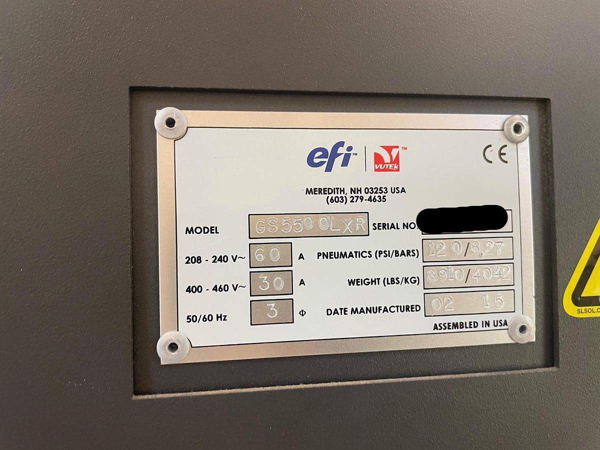 Used 2015 EFI-VUTEk GS 5500lxr