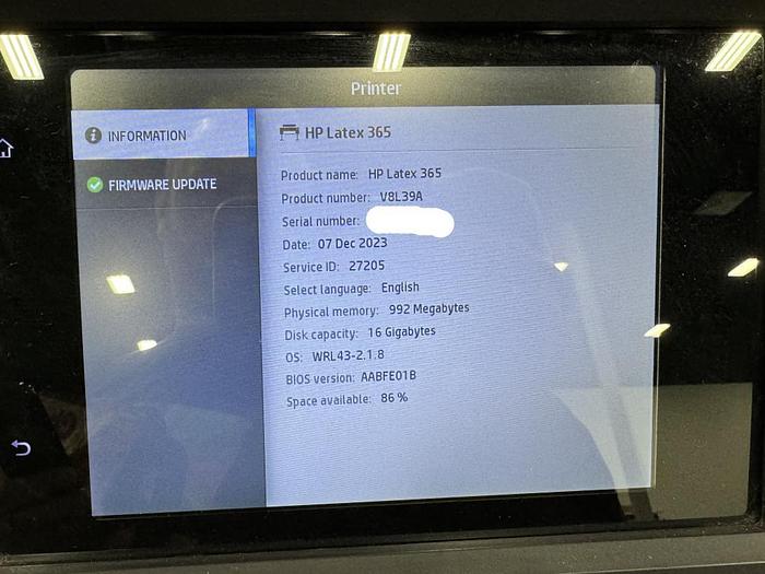 Used 2018 Hewlett-Packard Latex 365