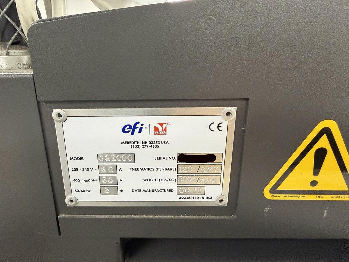 Used 2012 EFI-VUTEk GS2000