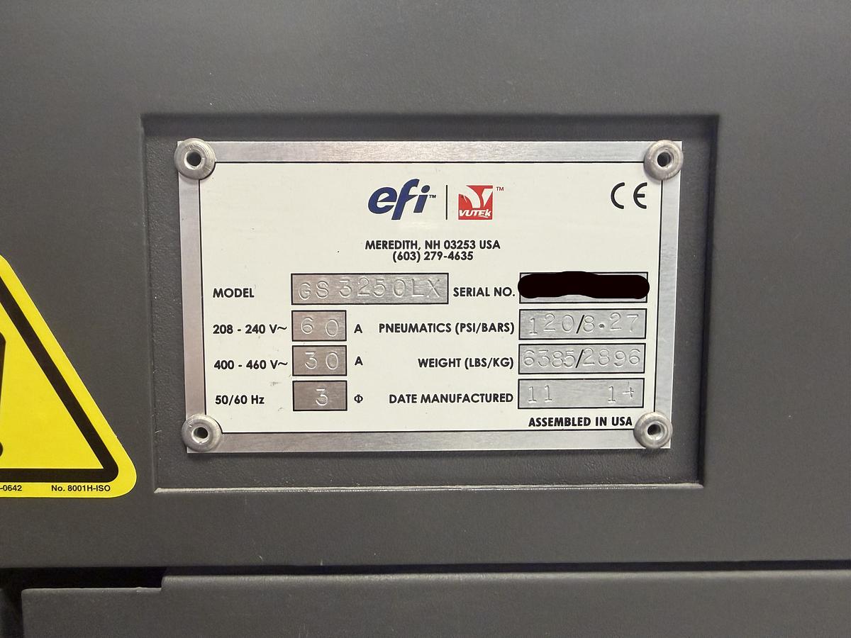 Used 2016 EFI-VUTEk GS3250LX Pro