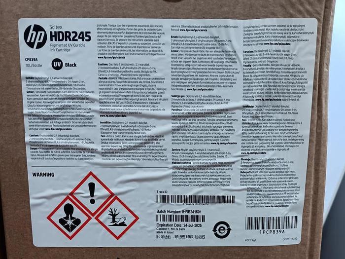 Used 2024 HP Scitex FB11000 HDR 245 Inks