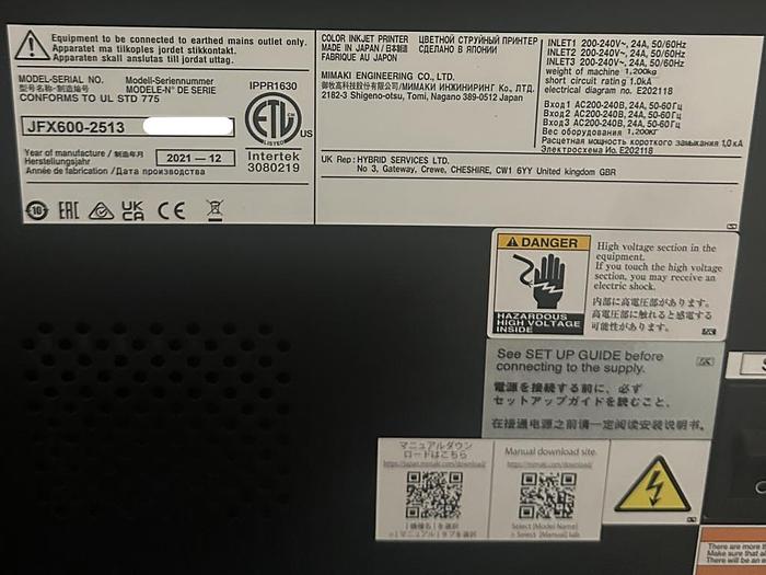 Used 2021 Mimaki JFX600-2513