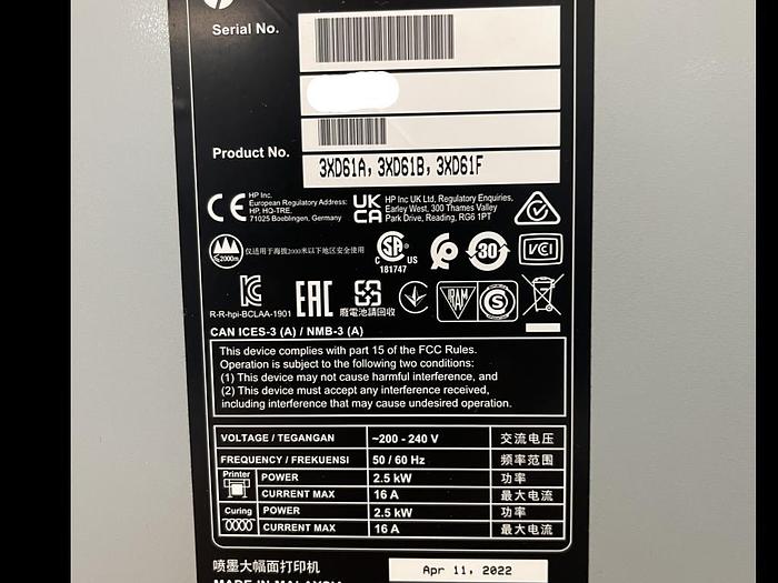 Used 2022 Hewlett-Packard Latex 800W