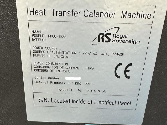 Used 2015 Royal Sovereign RHCO-1835