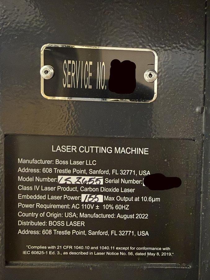 Used 2023 Boss Laser LS-3655, GEN V - H