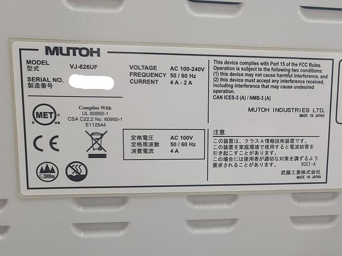 Used 2018 Mutoh Valuejet 626 UF