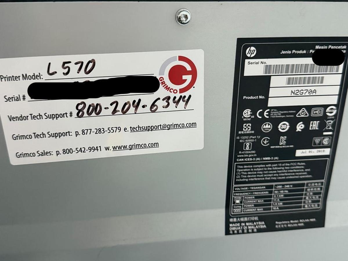 Used 2019 Hewlett-Packard Latex 570
