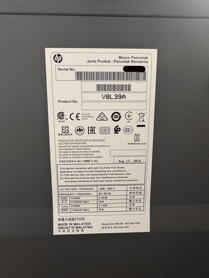 Used 2016 Hewlett-Packard Latex 365