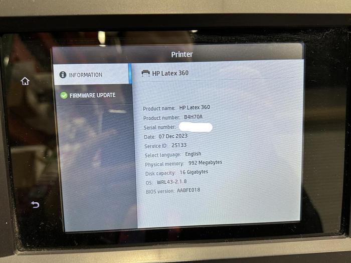 Used 2017 Hewlett-Packard Latex 360