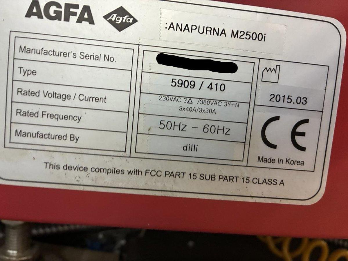 Used 2015 Agfa M2500i