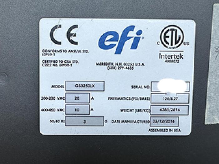 Used 2016 EFI-VUTEk GS3250lx Pro with UtraDrop