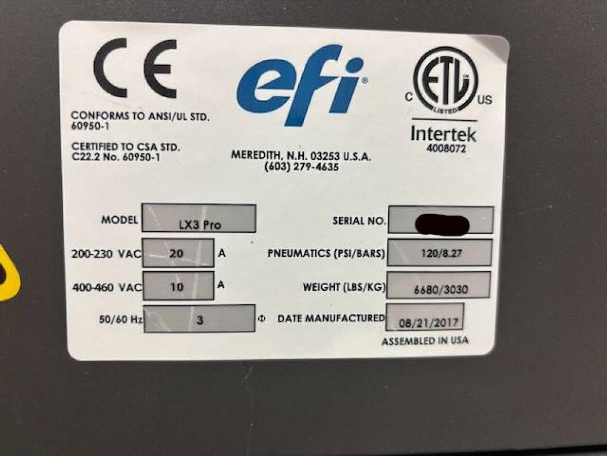 Used 2017 EFI-VUTEk LX3 Pro LED