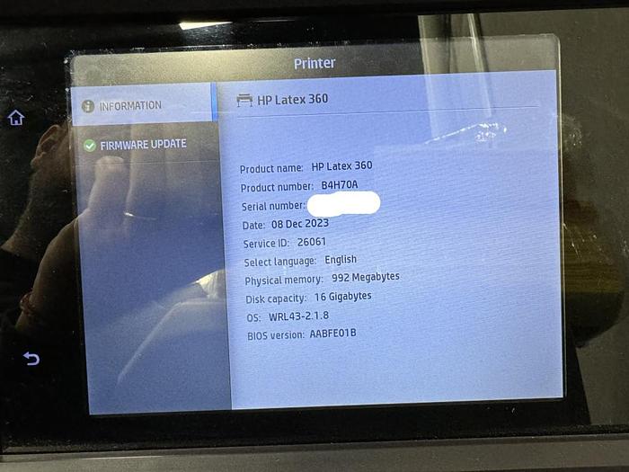 Used 2017 Hewlett-Packard Latex 360