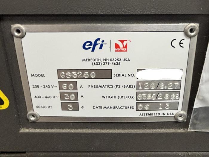 Used 2013 EFI-VUTEk GS3250 Pro