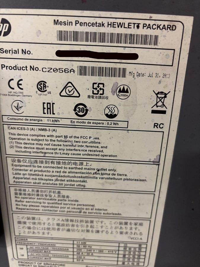Used 2013 HP Scitex Latex 3000