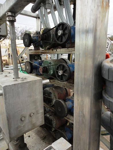 Used Filler, Bottle, 8 Head, Inline, S/st, Less Heads, Pump #C741486