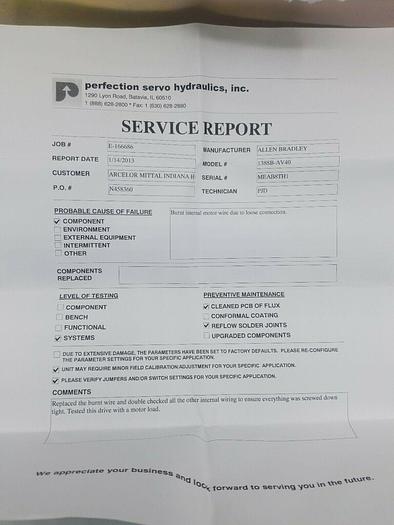 Refurbished ALLEN BRADLEY 1388B-AV40 Rebuilt UPS RED NEXT DAY!