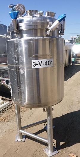 Used Reactor, 40 Gallon, 316L S/st, Jkt, 50 PSI, Precision, #S744229