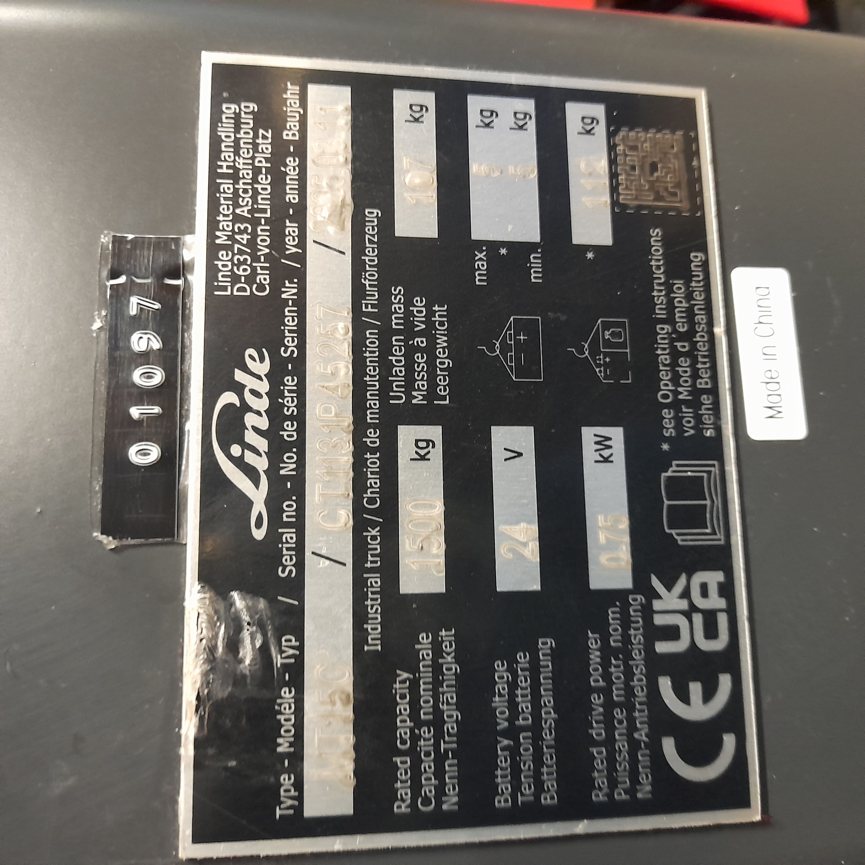 Used Linde Electric Pump Truck