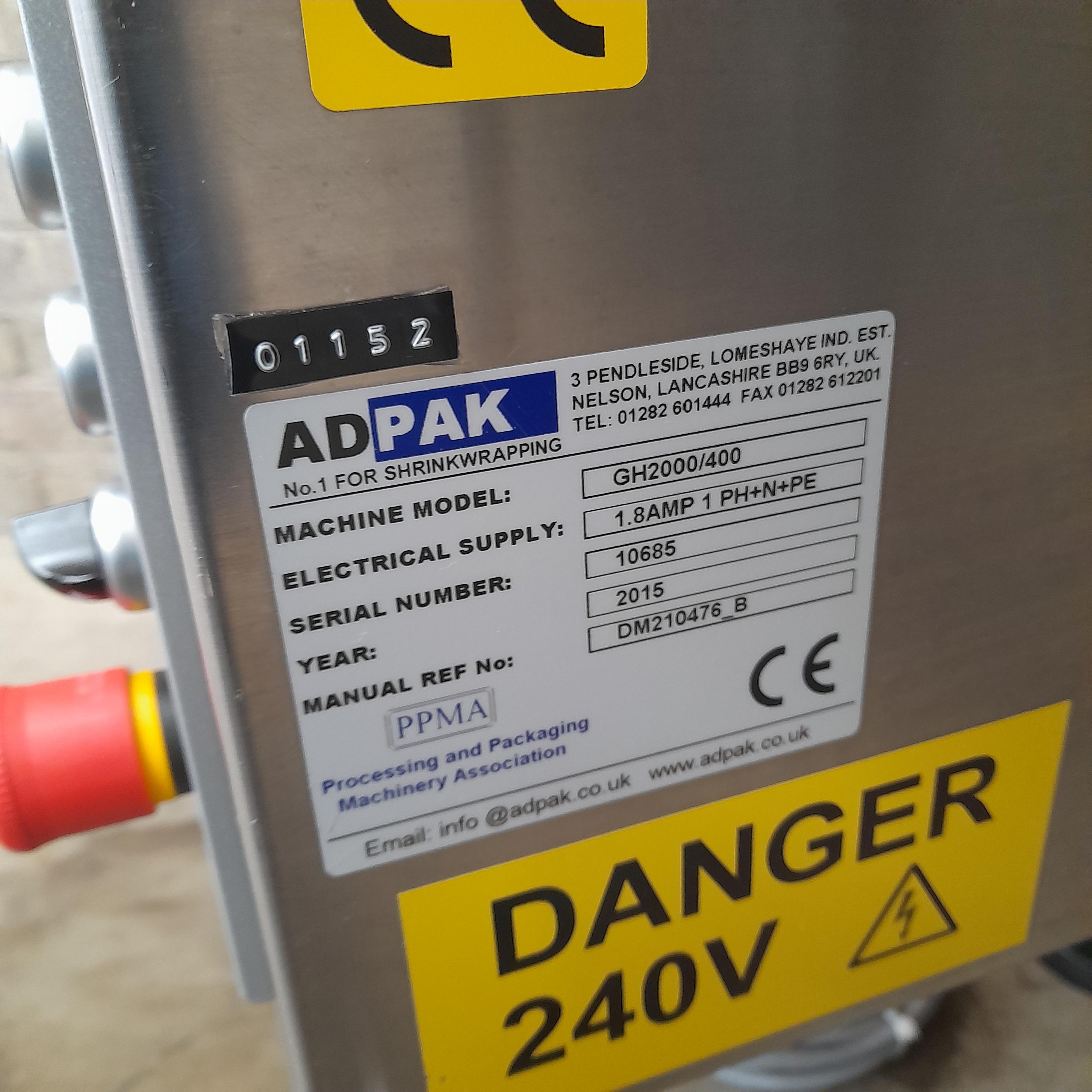 Used Adpak Straight Conveyor