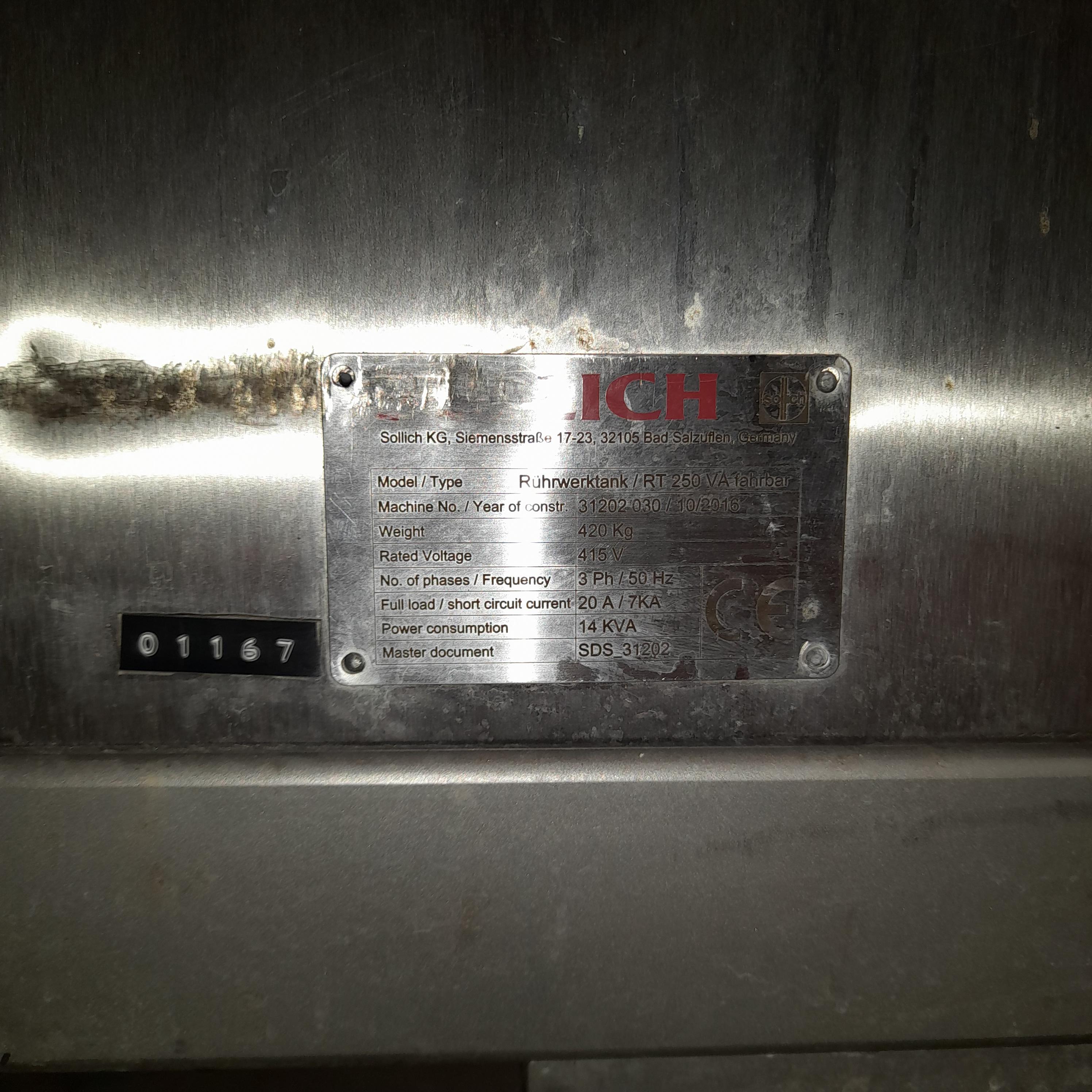 Used Sollich Heated Mixing Vessel