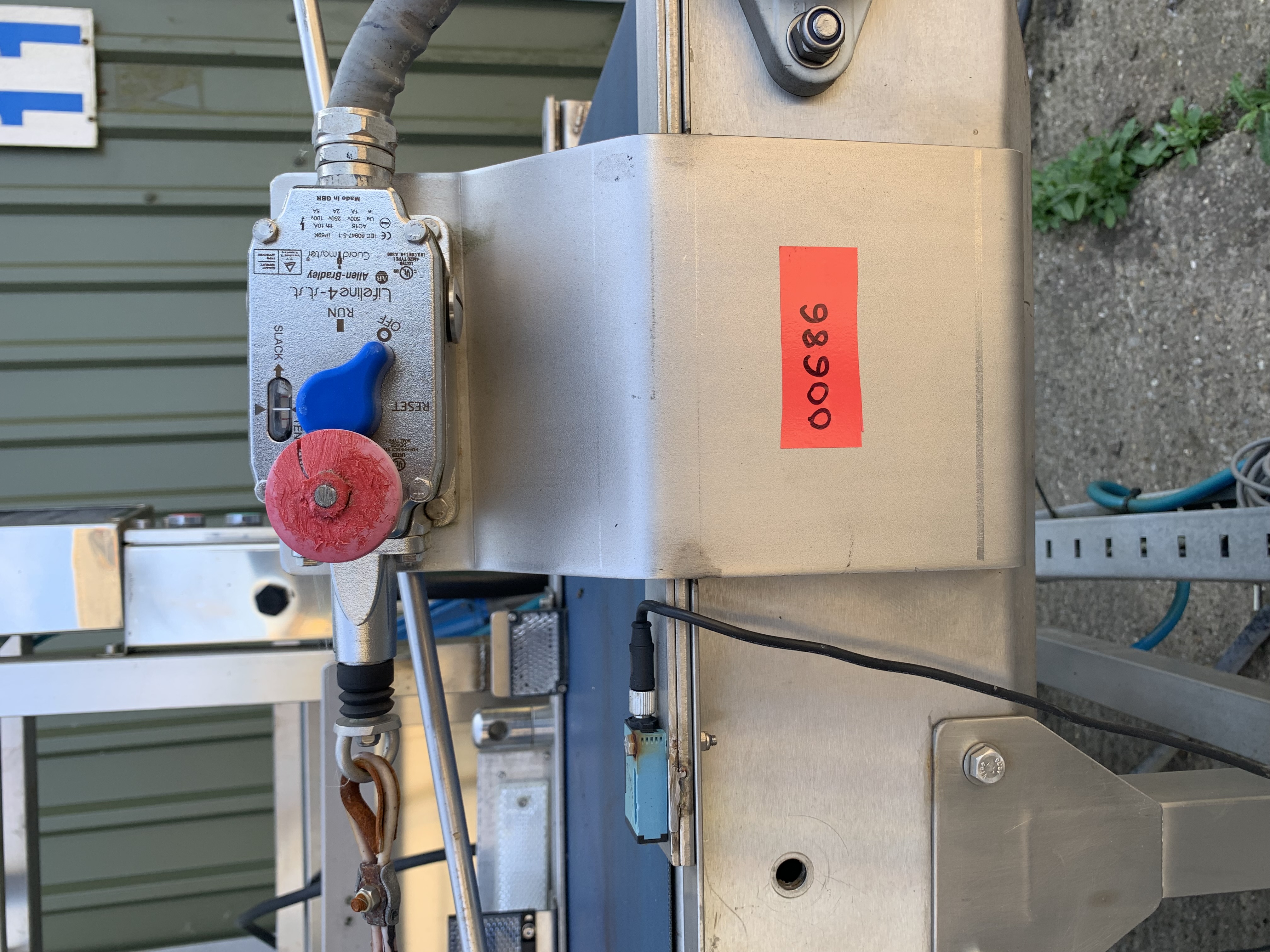 Used Conveyor with Crate Racking