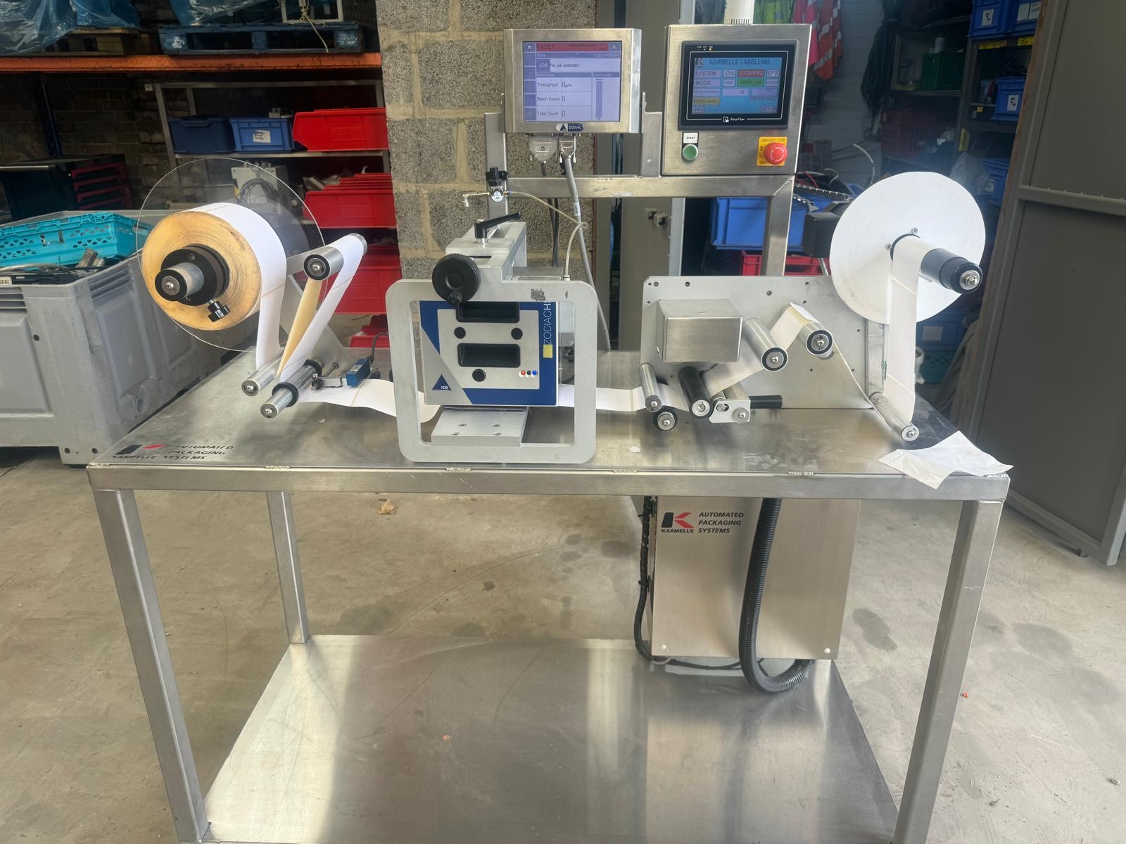 Used Side-Apply Labeller Station