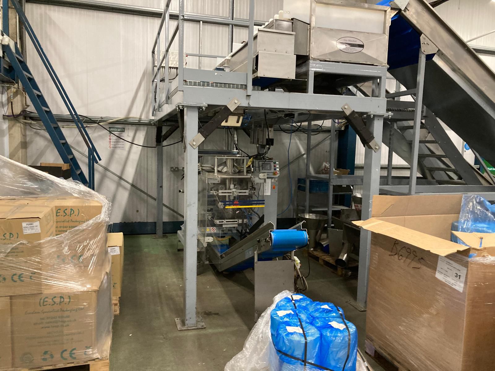 Used Newtec Weighing Line with Illapak Bagger