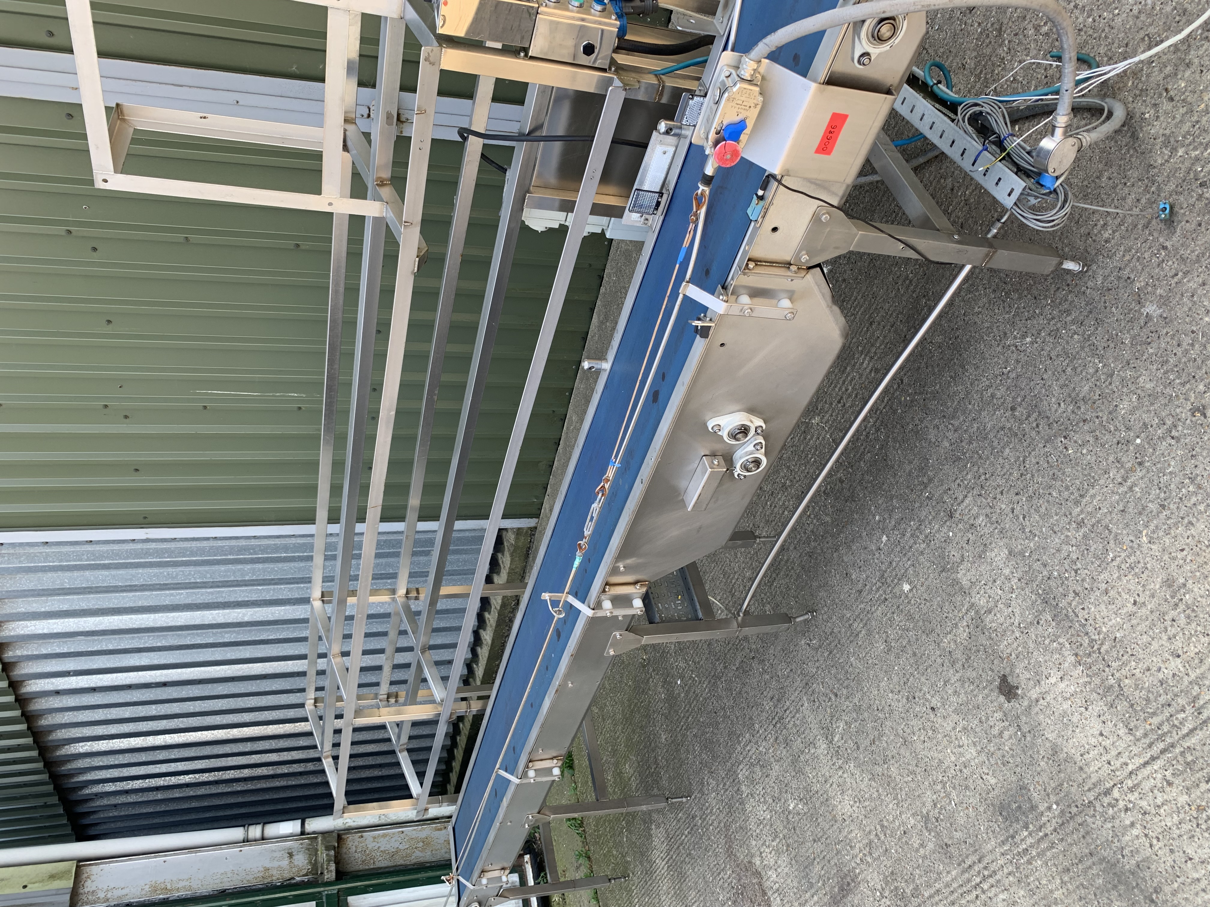 Used Conveyor with Crate Racking