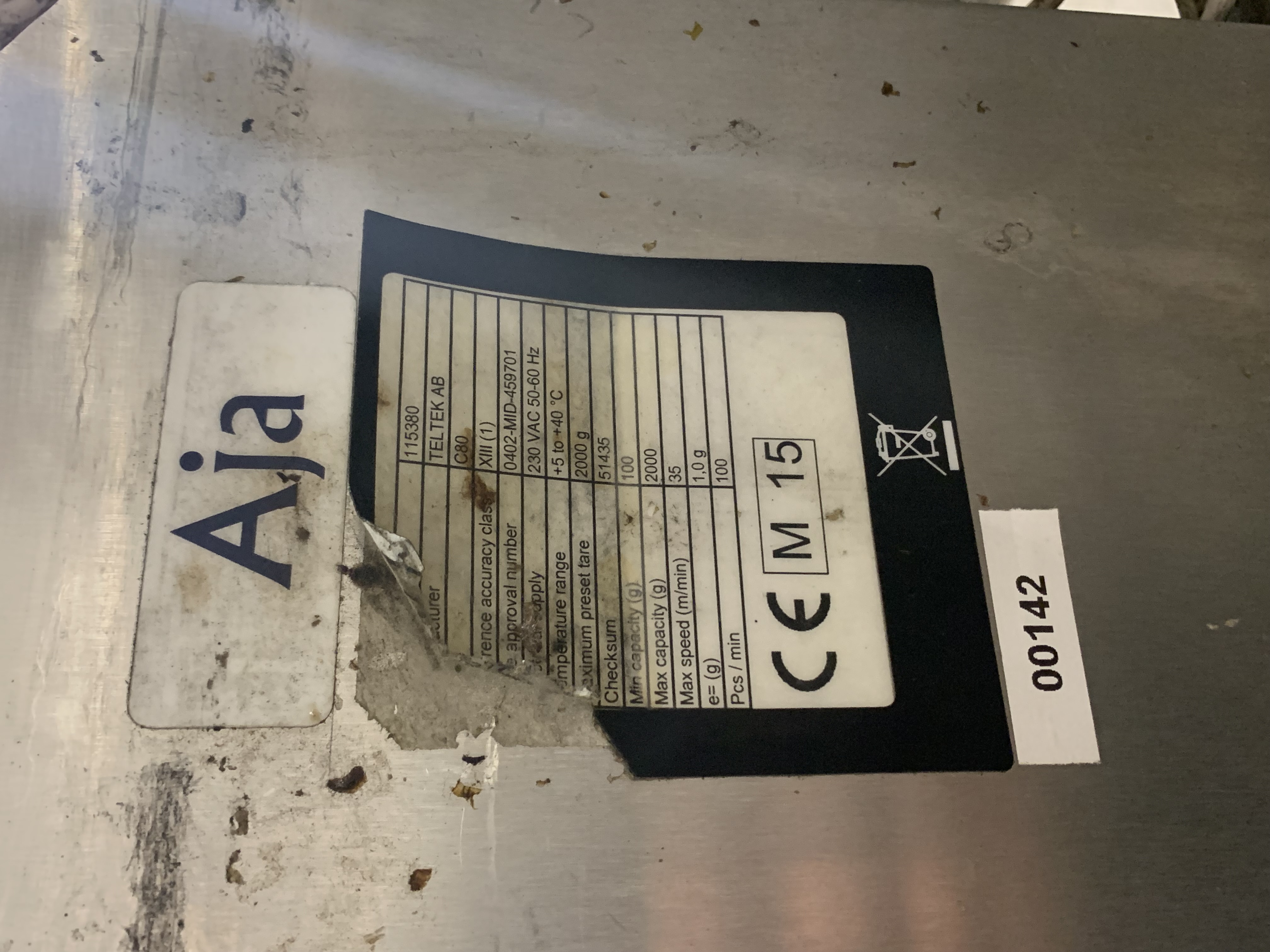 Used Used Aja Checkweigher System