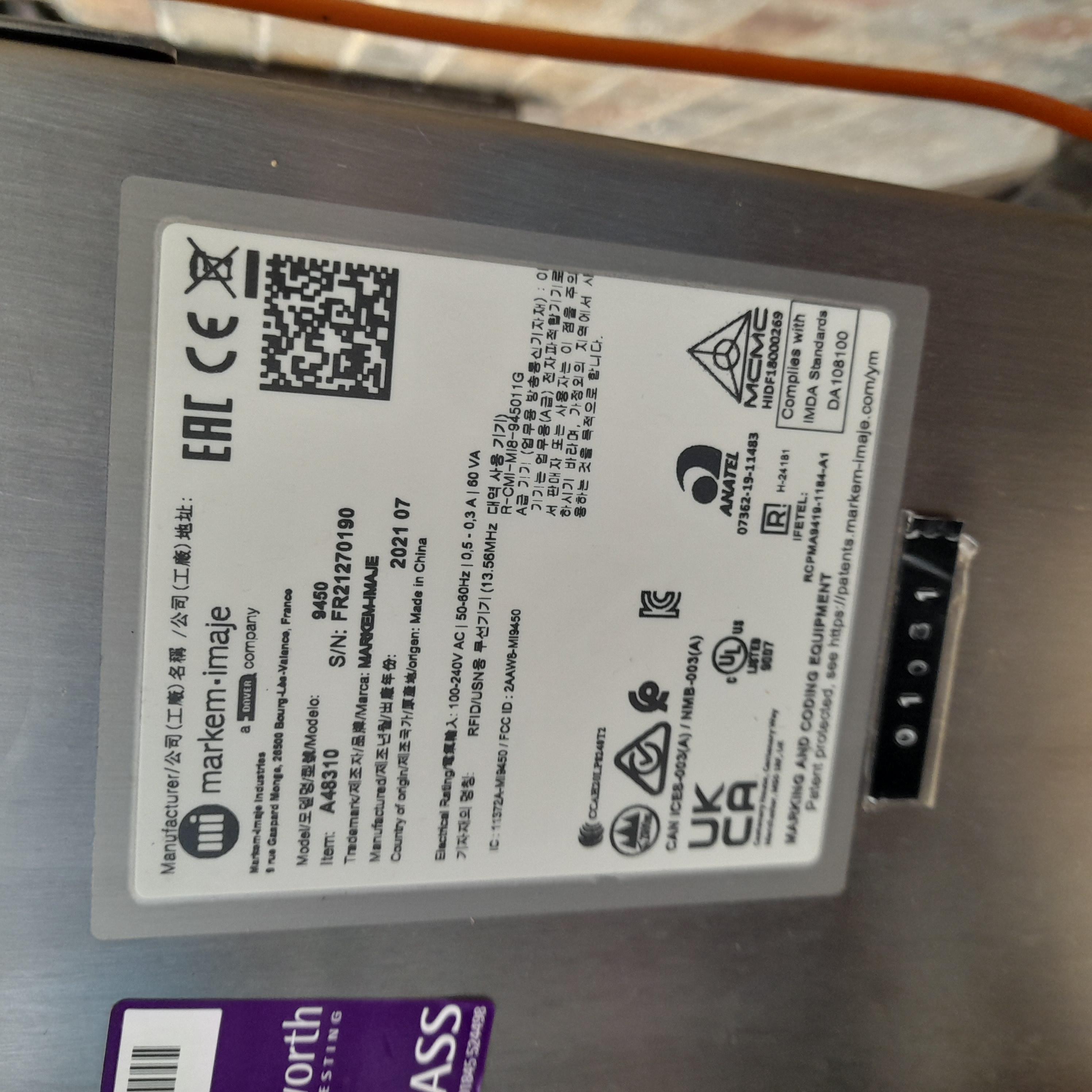 Used Markem Imaje Printer