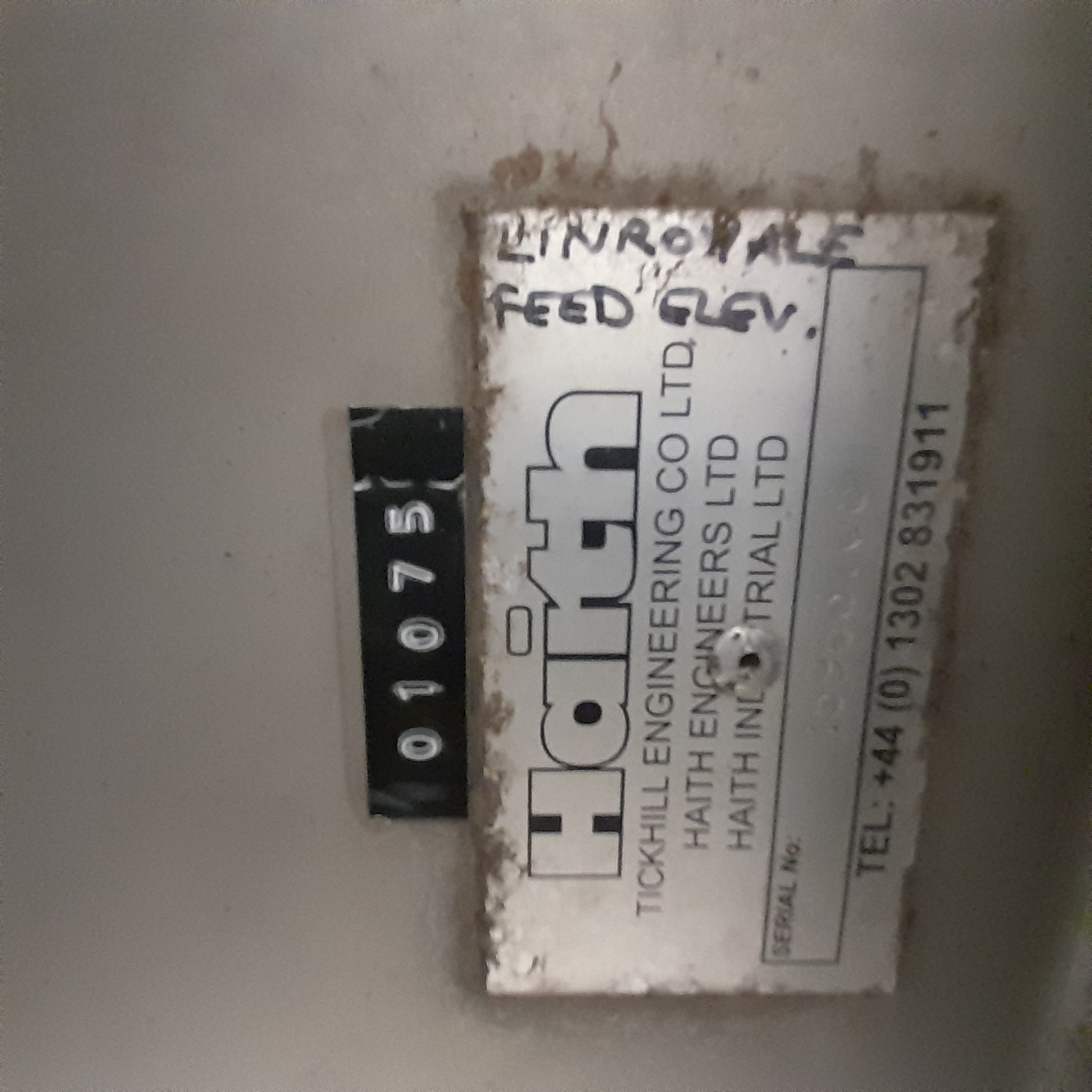 Used Haith Incline Conveyor